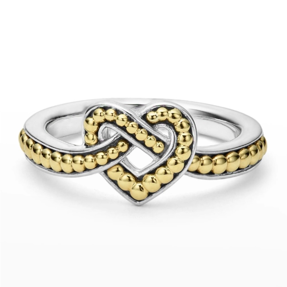 LAGOS Two-Tone Beloved 10mm Heart Ring.